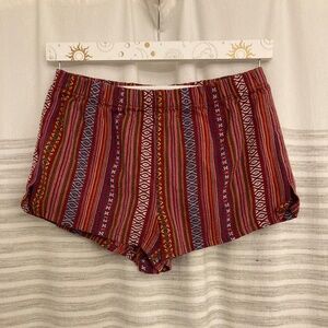 Forever 21 Red Embroidered Short Small
